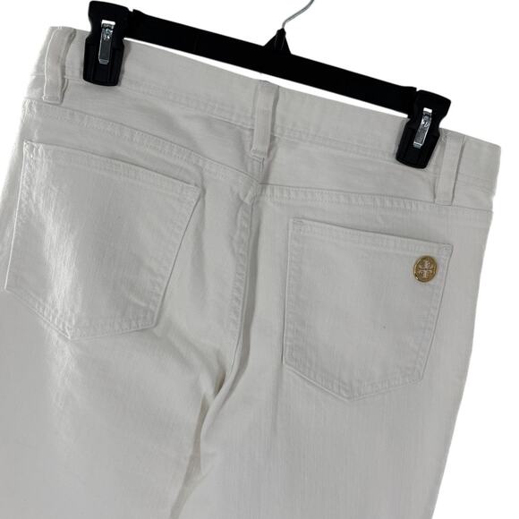 Tory Burch White Classic Bootcut Tory Jeans - Picture 7 of 10